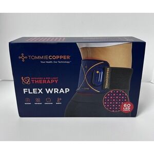 Tommie Copper Flex Wrap Infrared Red Light Therapy Heating Pad 60 LED New